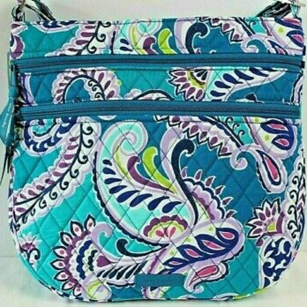 Vera Bradley triple zip hipster Waikiki Paisley